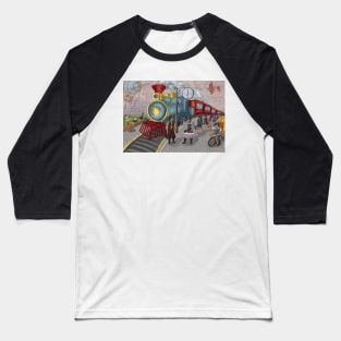 Steampunk scene Baseball T-Shirt